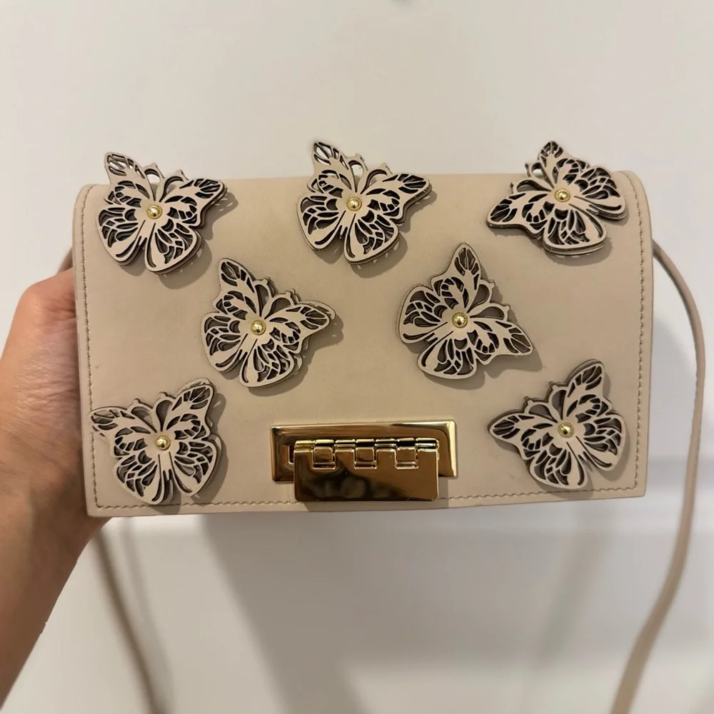 Zac Posen Earthette Butterfly Appliqué Crossbody‎ Bag